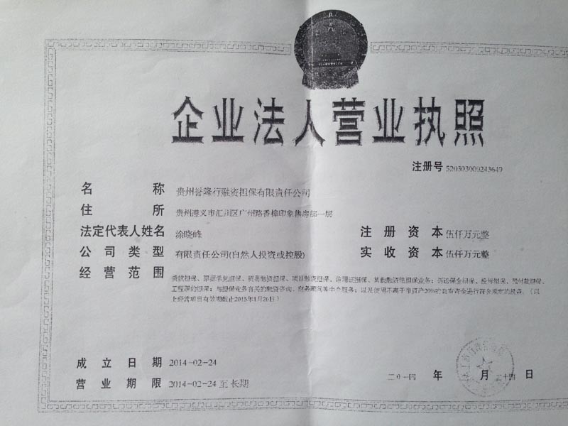 贵州誉隆行融资担保有限责任公司 助力企业发展的专业融资与担保服务